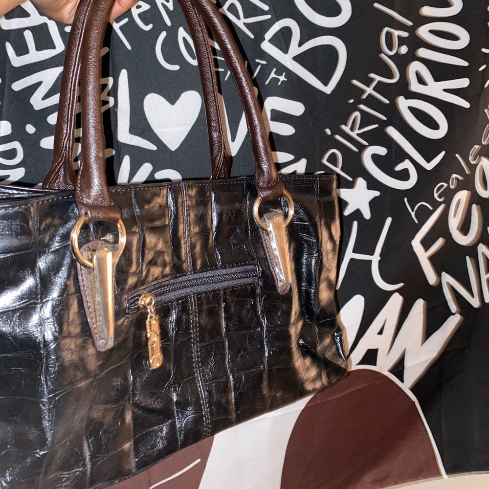Black & brown leather POLO purse !!